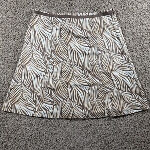 Talbots knee length skirt 12 tropical brown cotton resortwear cruise office
